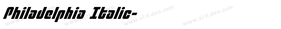 Philadelphia Italic字体转换